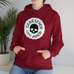 CERTIFIED 100% GOTH Unisex Heavy Blend™ Hooded Sweatshirt - White Variant