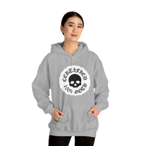 CERTIFIED 100% GOTH Unisex Heavy Blend™ Hooded Sweatshirt - White Variant