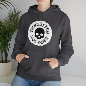 CERTIFIED 100% GOTH Unisex Heavy Blend™ Hooded Sweatshirt - White Variant