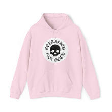 Load image into Gallery viewer, CERTIFIED 100% GOTH Unisex Heavy Blend™ Hooded Sweatshirt - White Variant