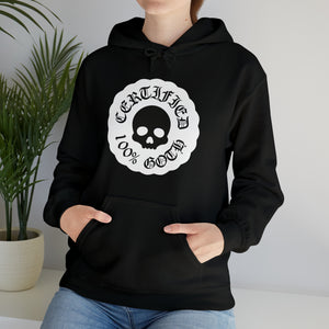 CERTIFIED 100% GOTH Unisex Heavy Blend™ Hooded Sweatshirt - White Variant