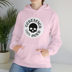 CERTIFIED 100% GOTH Unisex Heavy Blend™ Hooded Sweatshirt - White Variant