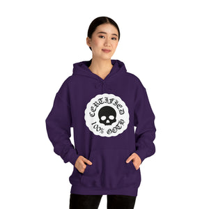 CERTIFIED 100% GOTH Unisex Heavy Blend™ Hooded Sweatshirt - White Variant