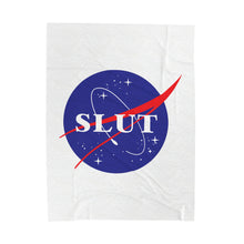 Load image into Gallery viewer, Space Slut Velveteen Plush Blanket