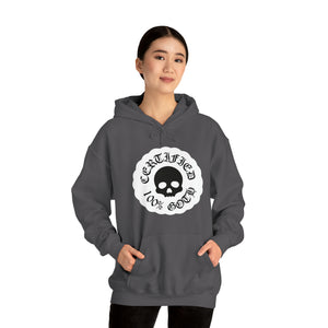 CERTIFIED 100% GOTH Unisex Heavy Blend™ Hooded Sweatshirt - White Variant