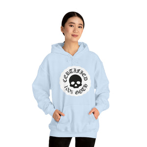 CERTIFIED 100% GOTH Unisex Heavy Blend™ Hooded Sweatshirt - White Variant