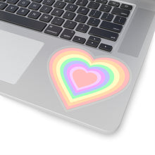 Load image into Gallery viewer, Pastel Rainbow Pride Heart Kiss-Cut Stickers