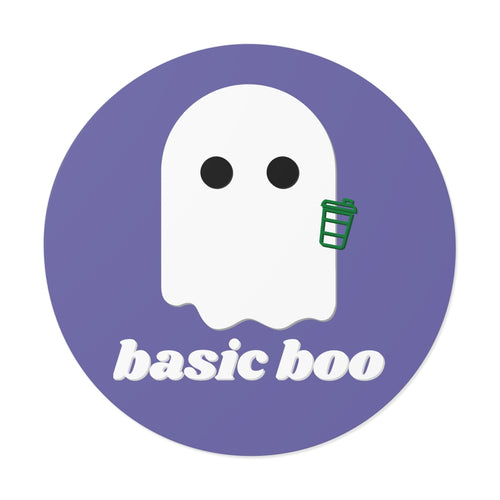 Basic Boo Round Vinyl Stickers - Sun-Dried Lavender