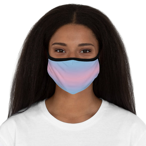 Trans Pride Gradient Flag Fitted Polyester Face Mask