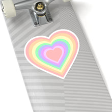 Load image into Gallery viewer, Pastel Rainbow Pride Heart Kiss-Cut Stickers