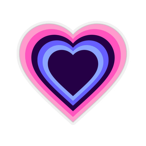 Omnisexual Pride Heart Kiss-Cut Stickers