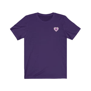 Queer Chevron Pride Heart Unisex Jersey Short Sleeve Tee