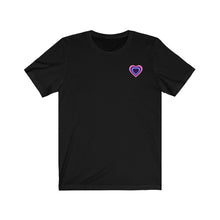 Load image into Gallery viewer, Omnisexual Pride Heart Unisex Jersey Short Sleeve Tee