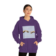 Load image into Gallery viewer, &quot;What if We Recreated the Creation of Adam by Leonardo Da Vinci...and We Were Both Girls?&quot; Unisex Heavy Blend™ Hooded Sweatshirt