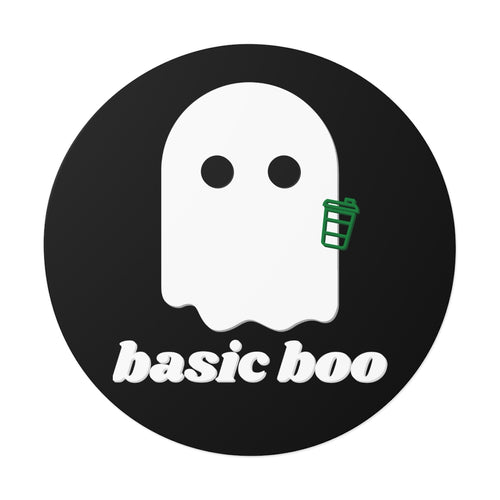 Basic Boo Round Vinyl Stickers - Ash & Cinders