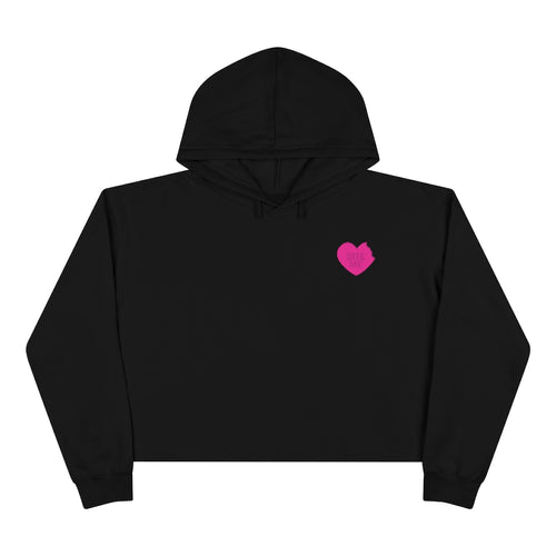 Bite Me Candy Heart Unisex Crop Hoodie