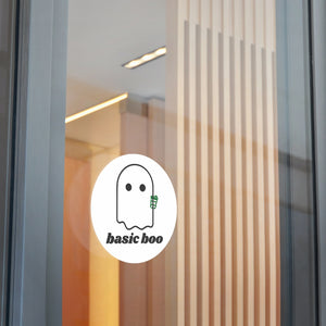 Basic Boo Round Vinyl Stickers - Frost