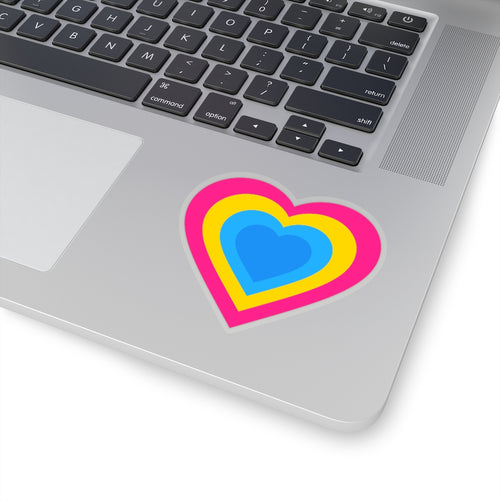 Pansexual Pride Heart Kiss-Cut Stickers