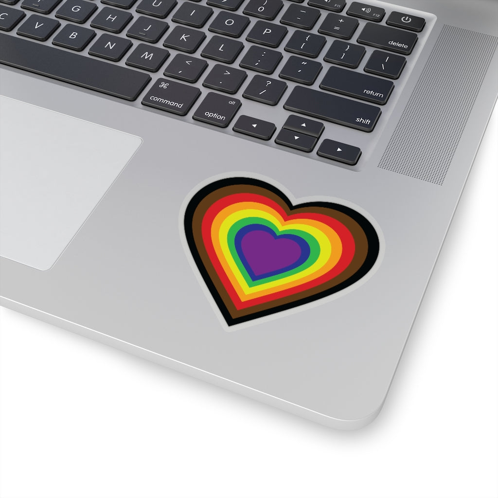 Rainbow Pride Heart Kiss-Cut Stickers - Ash & Cinders
