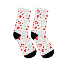 Load image into Gallery viewer, Heart Pattern DTG Socks - Frost