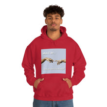 Load image into Gallery viewer, &quot;What if We Recreated the Creation of Adam by Leonardo Da Vinci...and We Were Both Boys?&quot; Unisex Heavy Blend™ Hooded Sweatshirt