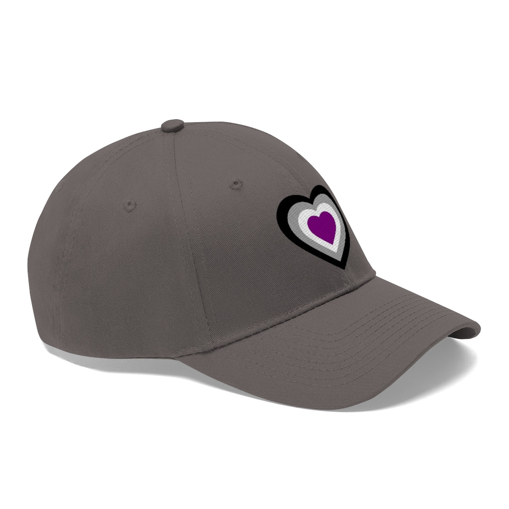 Asexual Pride Heart Unisex Twill Hat