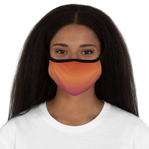 Lesbian Pride Gradient Flag Fitted Polyester Face Mask