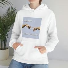 Load image into Gallery viewer, &quot;What if We Recreated the Creation of Adam by Leonardo Da Vinci...and We Were Both Girls?&quot; Unisex Heavy Blend™ Hooded Sweatshirt