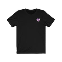 Load image into Gallery viewer, Queer Chevron Pride Heart Unisex Jersey Short Sleeve Tee