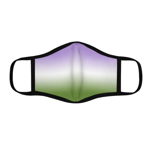 Genderqueer Pride Gradient Flag Fitted Polyester Face Mask