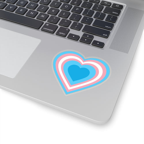 Transgender Pride Heart Kiss-Cut Stickers