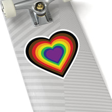 Load image into Gallery viewer, Rainbow Pride Heart Kiss-Cut Stickers - Ash &amp; Cinders