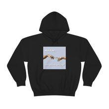 Load image into Gallery viewer, &quot;What if We Recreated the Creation of Adam by Leonardo Da Vinci...and We Were Both Boys?&quot; Unisex Heavy Blend™ Hooded Sweatshirt