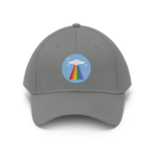 UFO Rainbow Beam Unisex Twill Hat