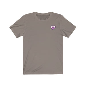 Queer Chevron Pride Heart Unisex Jersey Short Sleeve Tee