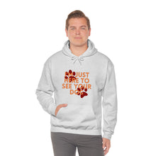 Load image into Gallery viewer, I&#39;m Just Here to See Your Dog Unisex Heavy Blend™ Hooded Sweatshirt