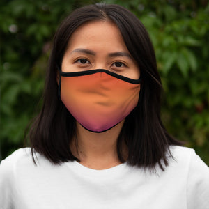 Lesbian Pride Gradient Flag Fitted Polyester Face Mask