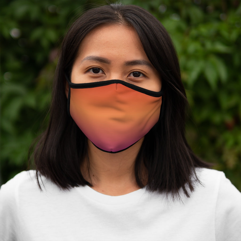 Lesbian Pride Gradient Flag Fitted Polyester Face Mask