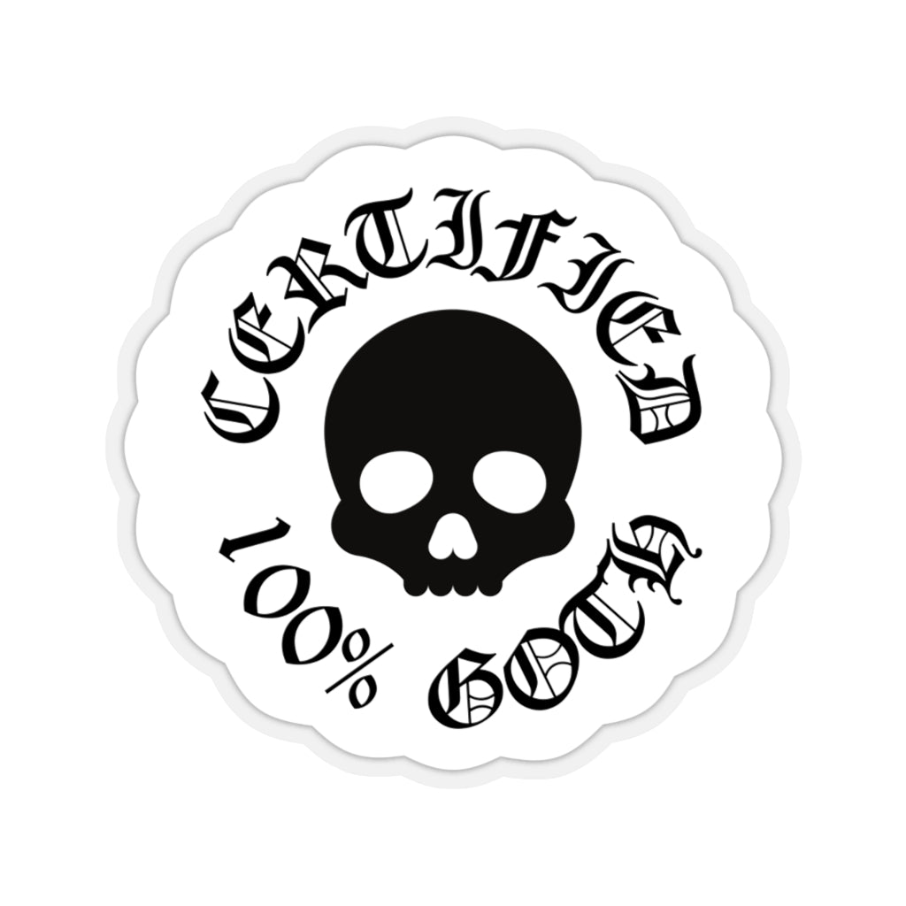 CERTIFIED 100% GOTH Kiss-Cut Stickers - Frost