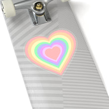 Load image into Gallery viewer, Pastel Rainbow Pride Heart Kiss-Cut Stickers