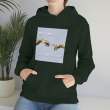 Load image into Gallery viewer, &quot;What if We Recreated the Creation of Adam by Leonardo Da Vinci...and We Were Both Boys?&quot; Unisex Heavy Blend™ Hooded Sweatshirt