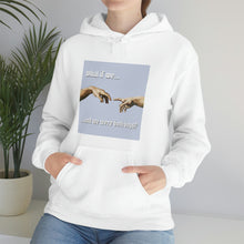 Load image into Gallery viewer, &quot;What if We Recreated the Creation of Adam by Leonardo Da Vinci...and We Were Both Boys?&quot; Unisex Heavy Blend™ Hooded Sweatshirt