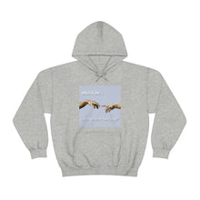 Load image into Gallery viewer, &quot;What if We Recreated the Creation of Adam by Leonardo Da Vinci...and We Were Both Boys?&quot; Unisex Heavy Blend™ Hooded Sweatshirt