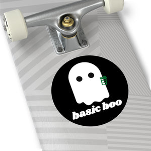 Basic Boo Round Vinyl Stickers - Ash & Cinders