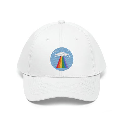UFO Rainbow Beam Unisex Twill Hat
