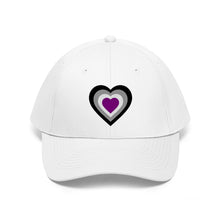 Load image into Gallery viewer, Asexual Pride Heart Unisex Twill Hat