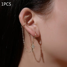 Load image into Gallery viewer, Korean K-Pop Silver Tassel Ear Cuff Earrings