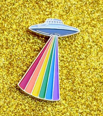 UFO Rainbow Beam Pin